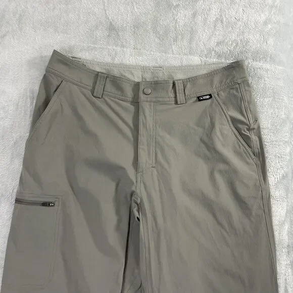 Eastern Mountain Sports Mens Pants Gray 32x32 Hiking Stretch Nylon Flat Front - Picture 2 of 16